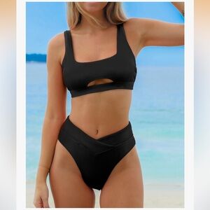 Cupshe Black Bikini Set